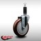 Service Caster 5'' SS Maroon Poly Wheel Swivel 1-1/8'' Expanding Stem Caster SCC-SSEX20S514-PPUB-MRN-118 - alternate 2
